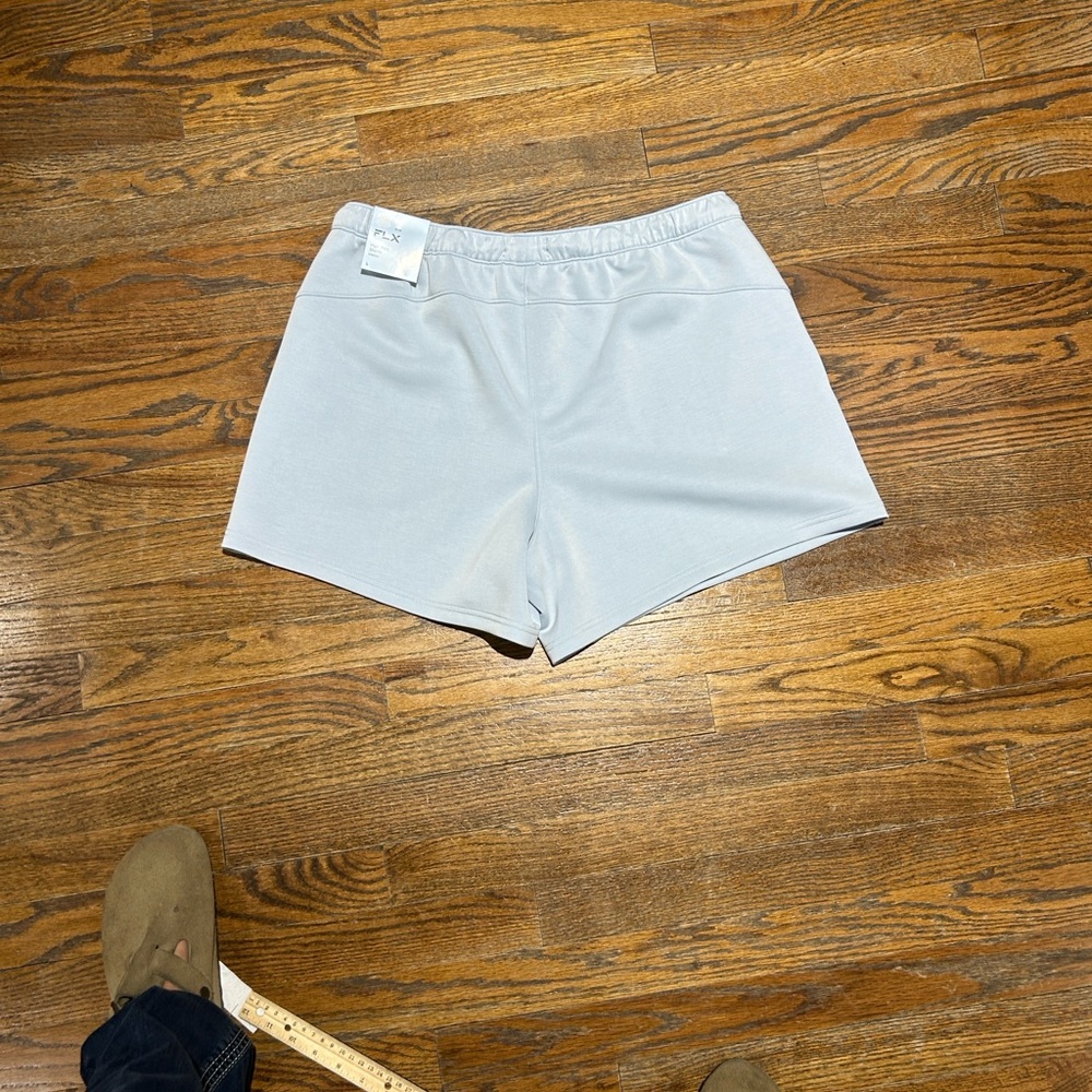 FLX  Light Blue Lounge Short Set - Soft V-Neck Top & Drawstring Shorts - Picture 4 of 7